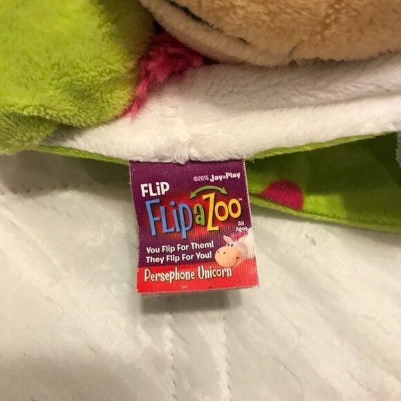 Flip A Zoo IMOGEN DRAGON PERSEPHONE UNICORN 2-in-1 Plush Stuffed Animal FLIPAZOO - Picture 3 of 4